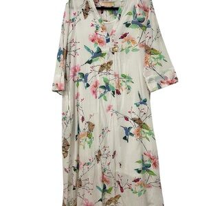 LA Cera Floral Print Maxi Dress Large